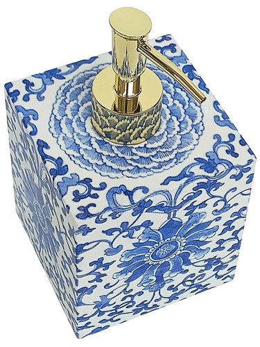 Indigo Garden Blue/white Lacquer Soap Dispenser