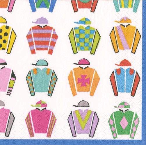 Jockey Silks Napkin Paper Cocktail Napkins - 20 Per Package