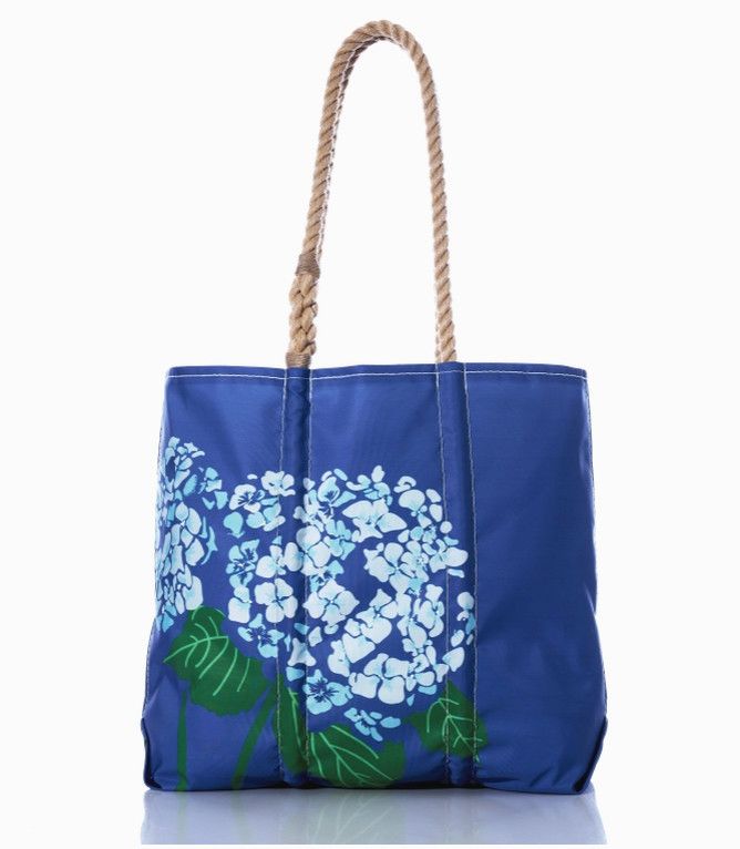 Harbor Blue Hydrangea Medium Tote