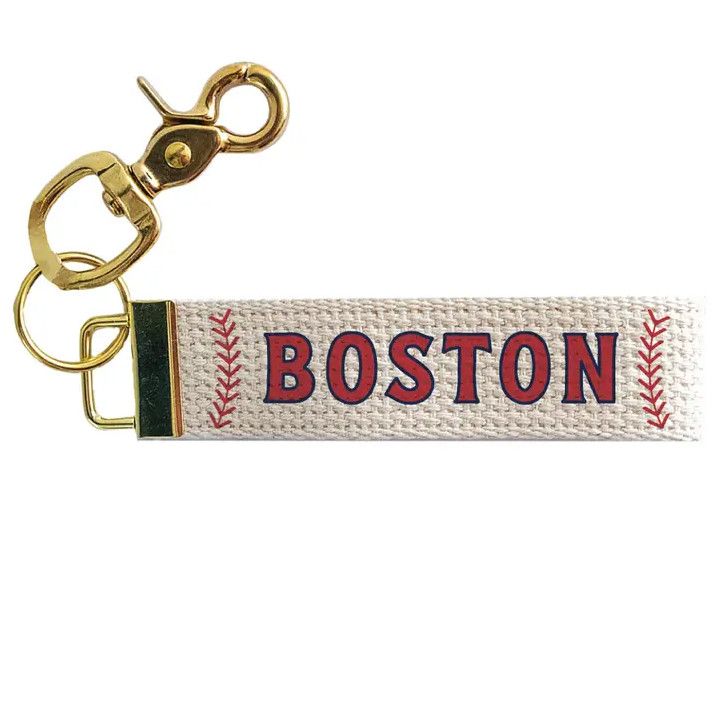 Boston Baseball Keychain