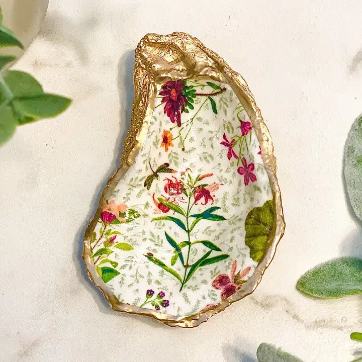 English Garden Oyster Trinket Dish