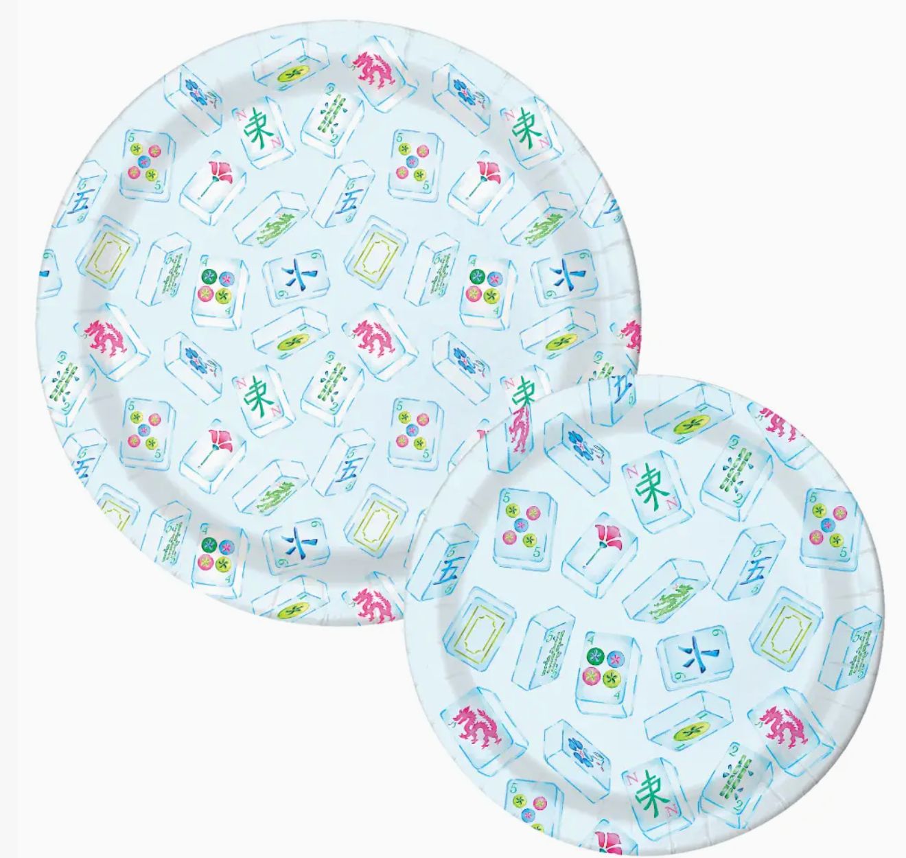 Mahjong Paper Plates Set of 8