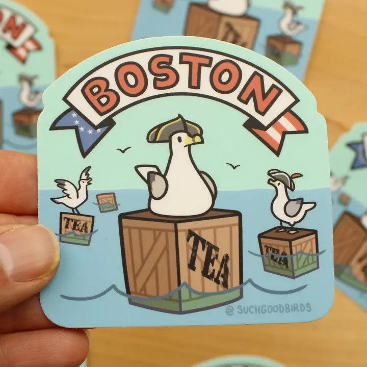 Boston Seagull Tea Party - 3"