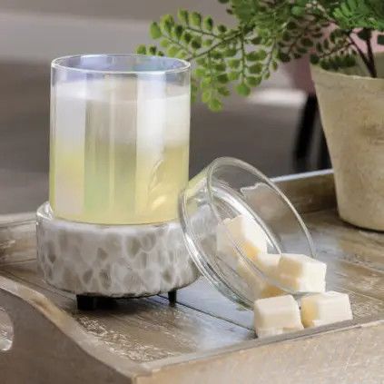 Swirl Glass 2 in 1 Candle and Wax Warmer