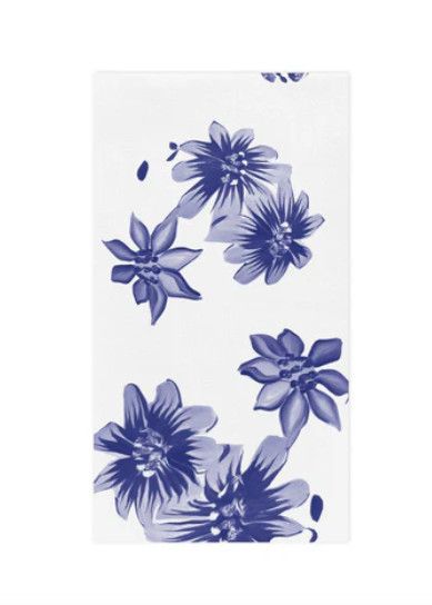 Papersoft Blue &amp; White Floral Guest Towels (Pack of 20)