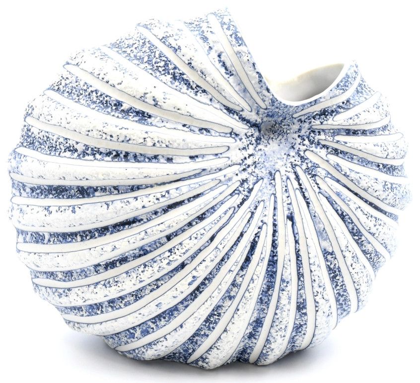Palm S-Handcrafted Porcelain Vase Lt. Blue