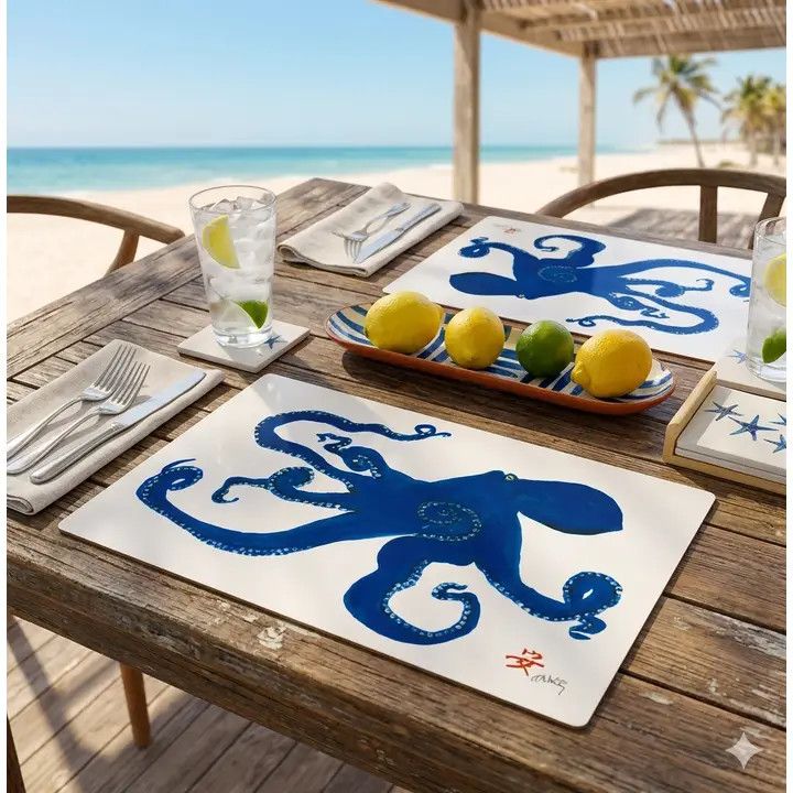 Octopus Gyotaku Placemat