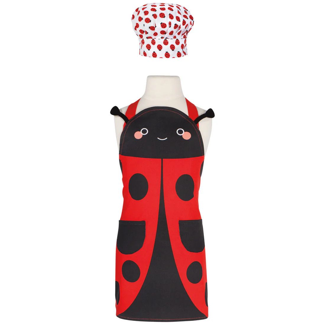 Ladybug Kid's Apron &amp; Hat Set Set