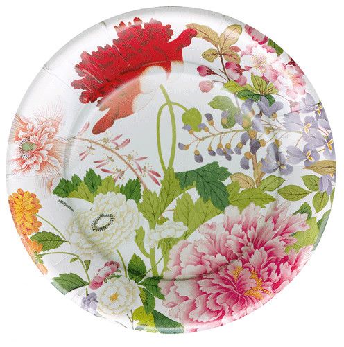 A Profusion Of Flowers Salad &amp; Dessert Plates - 8 Per Package