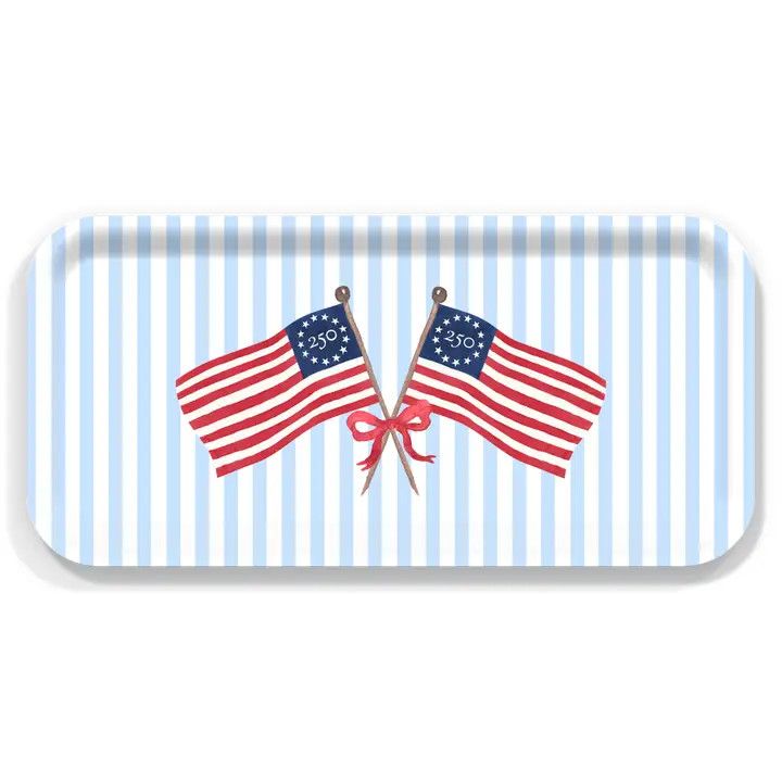 Freedom250® American Flag Patriotic Serving Small Tray