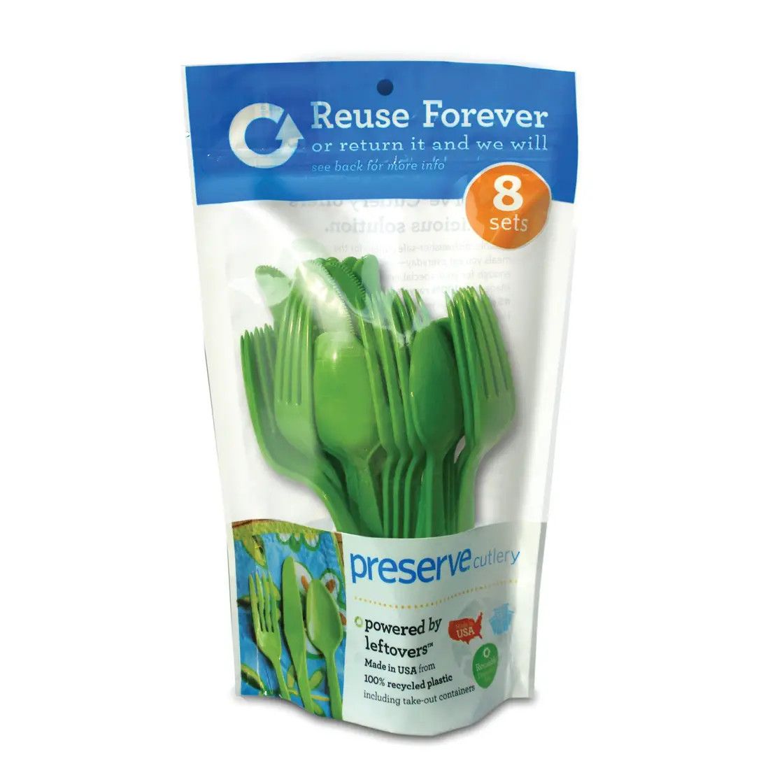 Heavy Duty Cutlery | Knives, Forks, Spoons - Case of 12 Apple Green