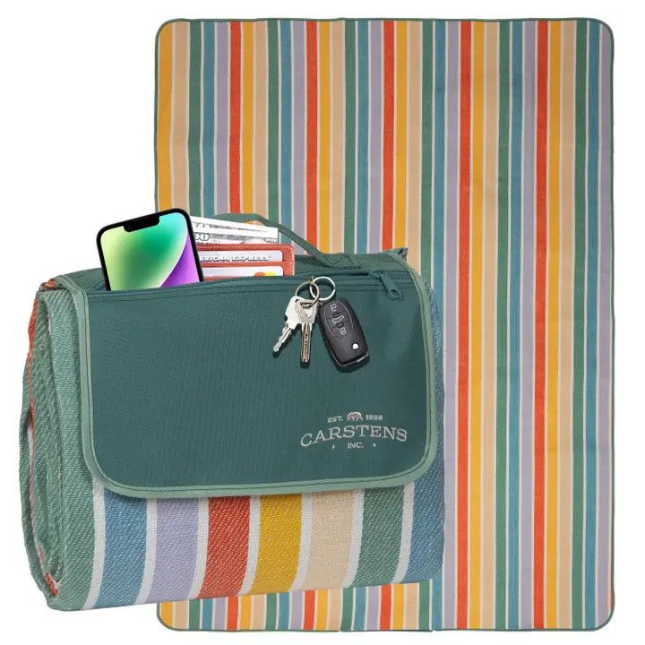 Picnic Blanket, Color: Day At the Beach Woven Stripe