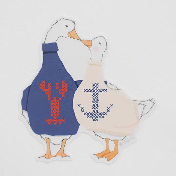 Coastal Geese Sticker