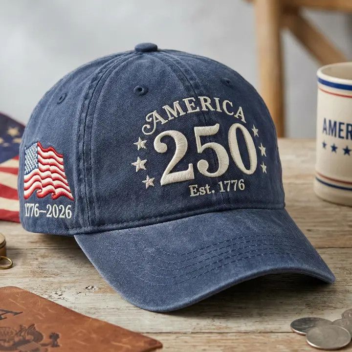 USA 250th Anniversary Embroidered Cap