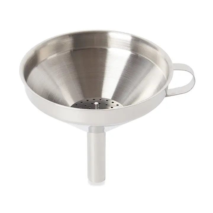 Stainless Steel Funnel with Removable Strainer, 5"