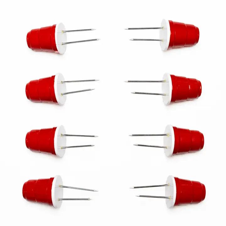 Red Party Cup Themed Corn Holders, Set of 4