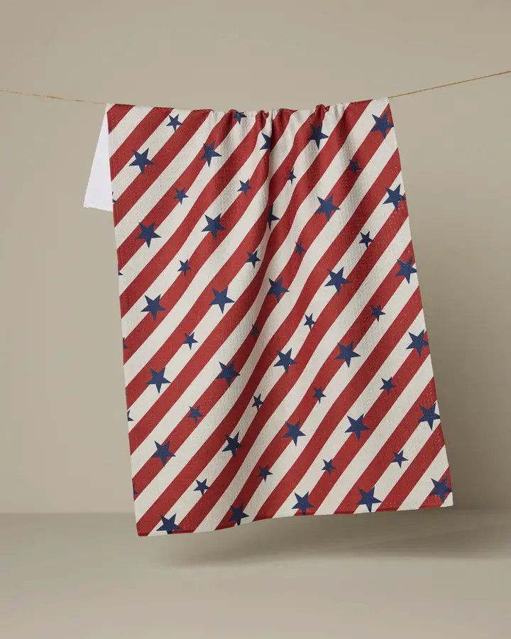 Patriotic Stripe Tea Towel