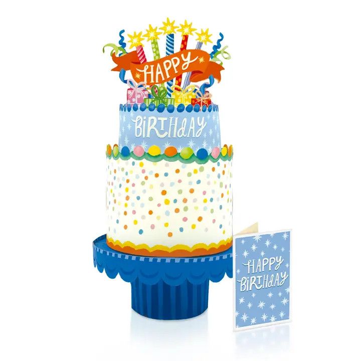 Confetti Birthday Cake Pop-up Greeting Card