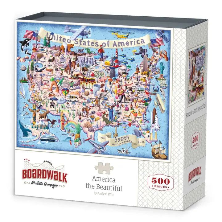America the Beautiful 250th 500pc Jigsaw Puzzle