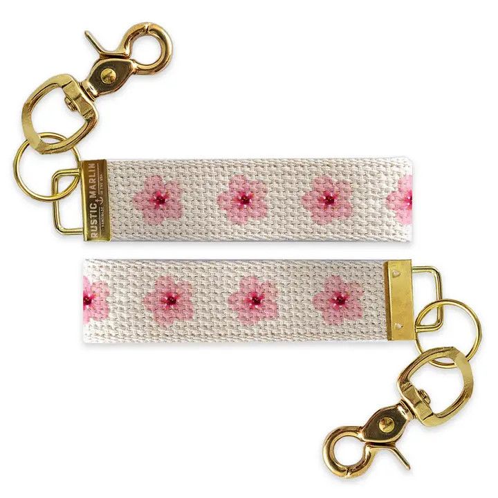 Pink Flowers Keychain