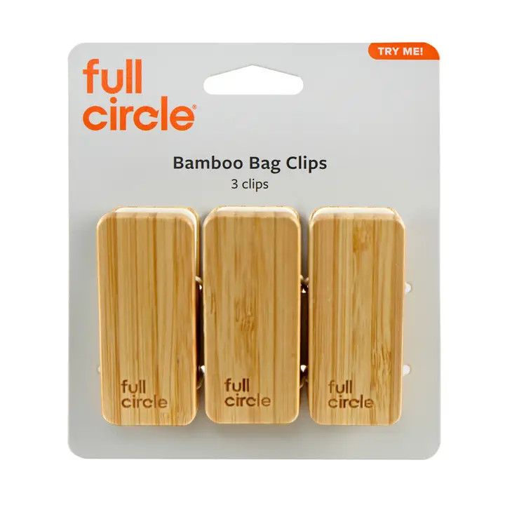 Bamboo Bag Clips Set of 3