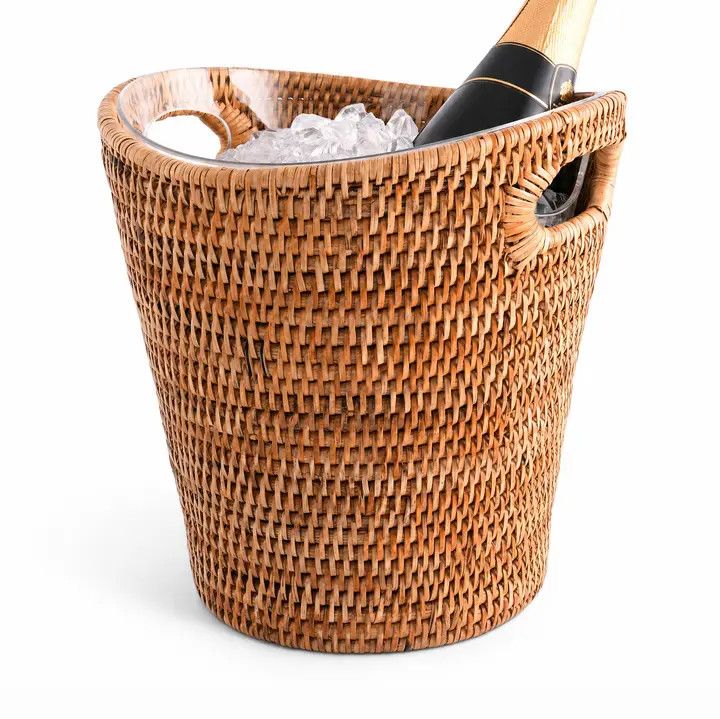Hand Woven Rattan Champagne Bucket