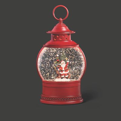 Confetti Lites Lighted Swirl Mini Lantern with Santa