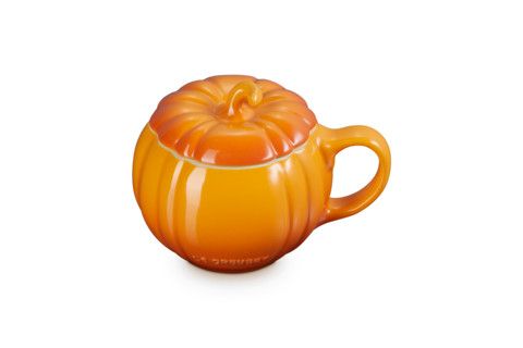 Pumpkin Mug w/ Lid 14oz, Color: Persimmon
