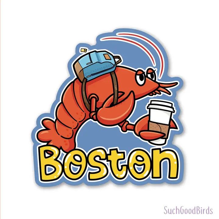 Boston Lobster Vinyl Sticker