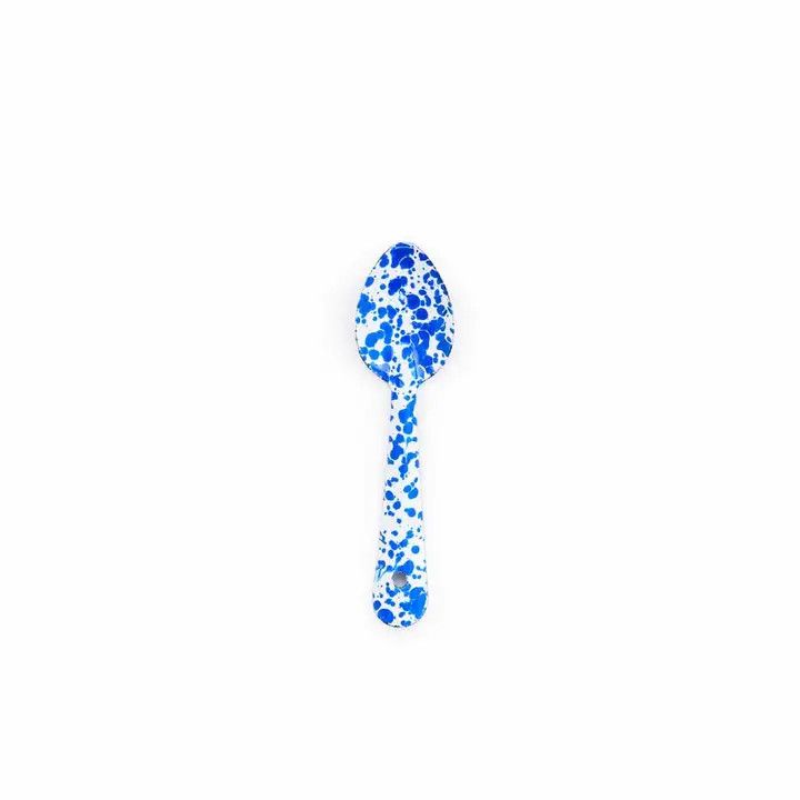 Splatter Enamelware Small Spoon, Color: Blue Splatter