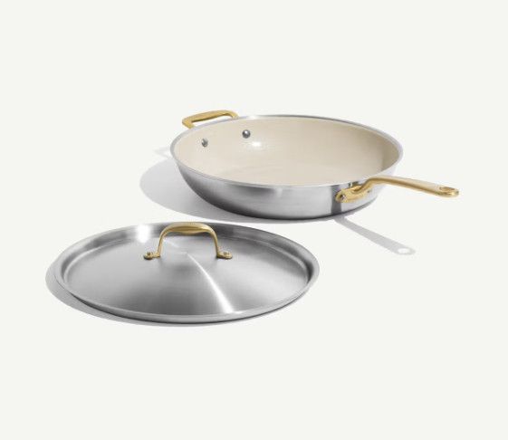 CeramicClad Nonstick Weeknight Pan w/ Brass Handles