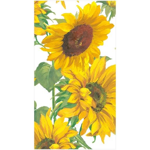 Sunflower Field Guest Towel - 15 per package