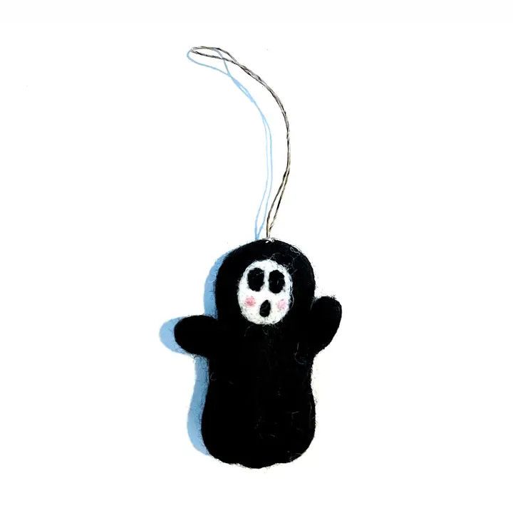 Loomis the Screaming Ghost Wool Ornament
