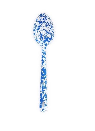 Splatter Large Serving Spoon, Color: Cobalt