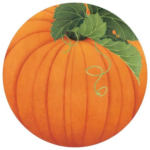 Pumpkin Paper Placemats Round 12 per package
