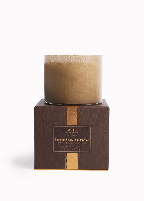 Pumpkin Seed &amp; Sandalwood Candle 3-Wick 30oz