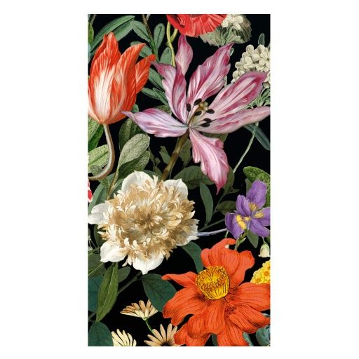 Dutch Floral Black Guest Towels - 15 Per Package