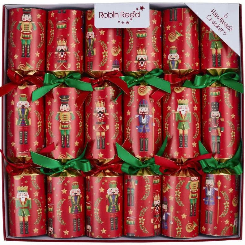 Red Royal Nutcracker Party Crackers 6 per box - 12”