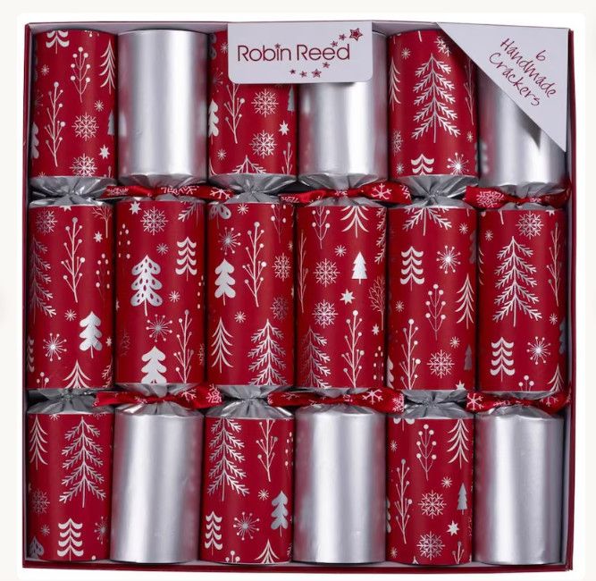 Silver White Trees Party Crackers 6 per box - 13”