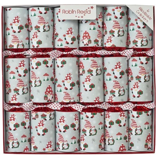 Racing Gnomes Party Crackers 6 per box - 13”