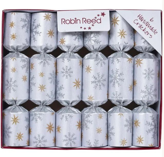 Glitter Snowsky Party Crackers 6 per box - 8"