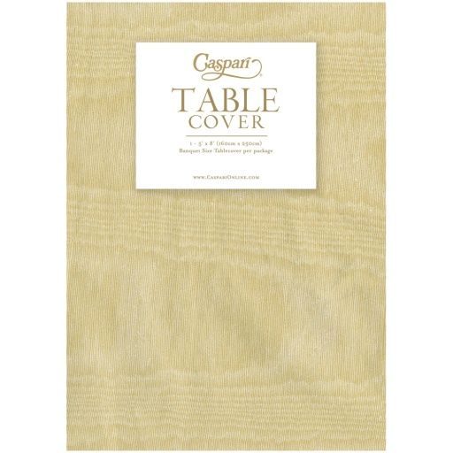 Moire Light Gold-Paper Linen Print Airlaid Tablecover