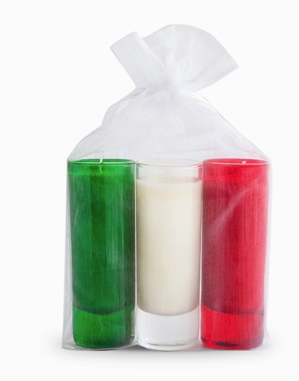 Holiday Gift Set of Three Soy Votive Candles