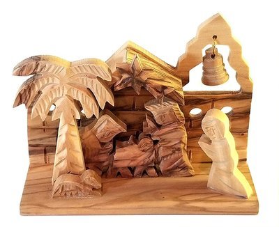 Holy Land Olive Wood Nativity Miniature