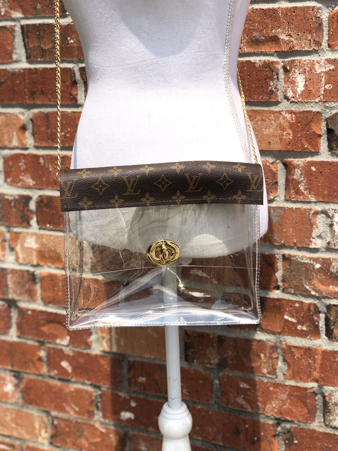 Large Upcycled LV Stadium Approved Bag