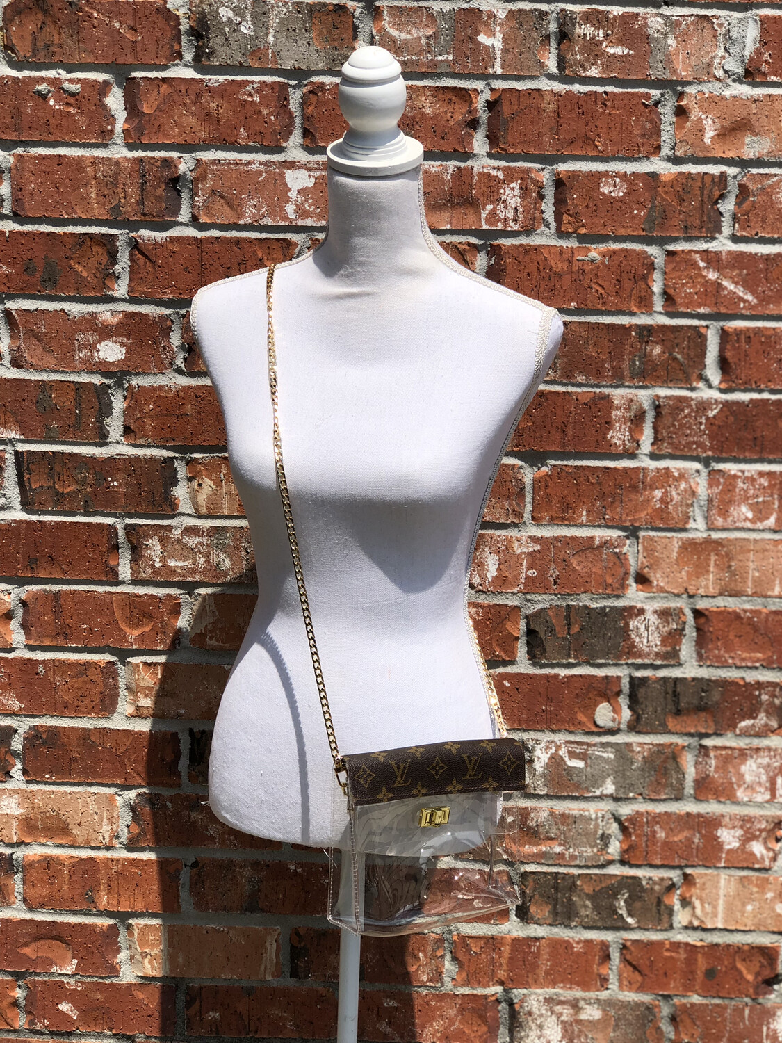Medium LV Upcycled Stadium Approved Clear Handbag 
