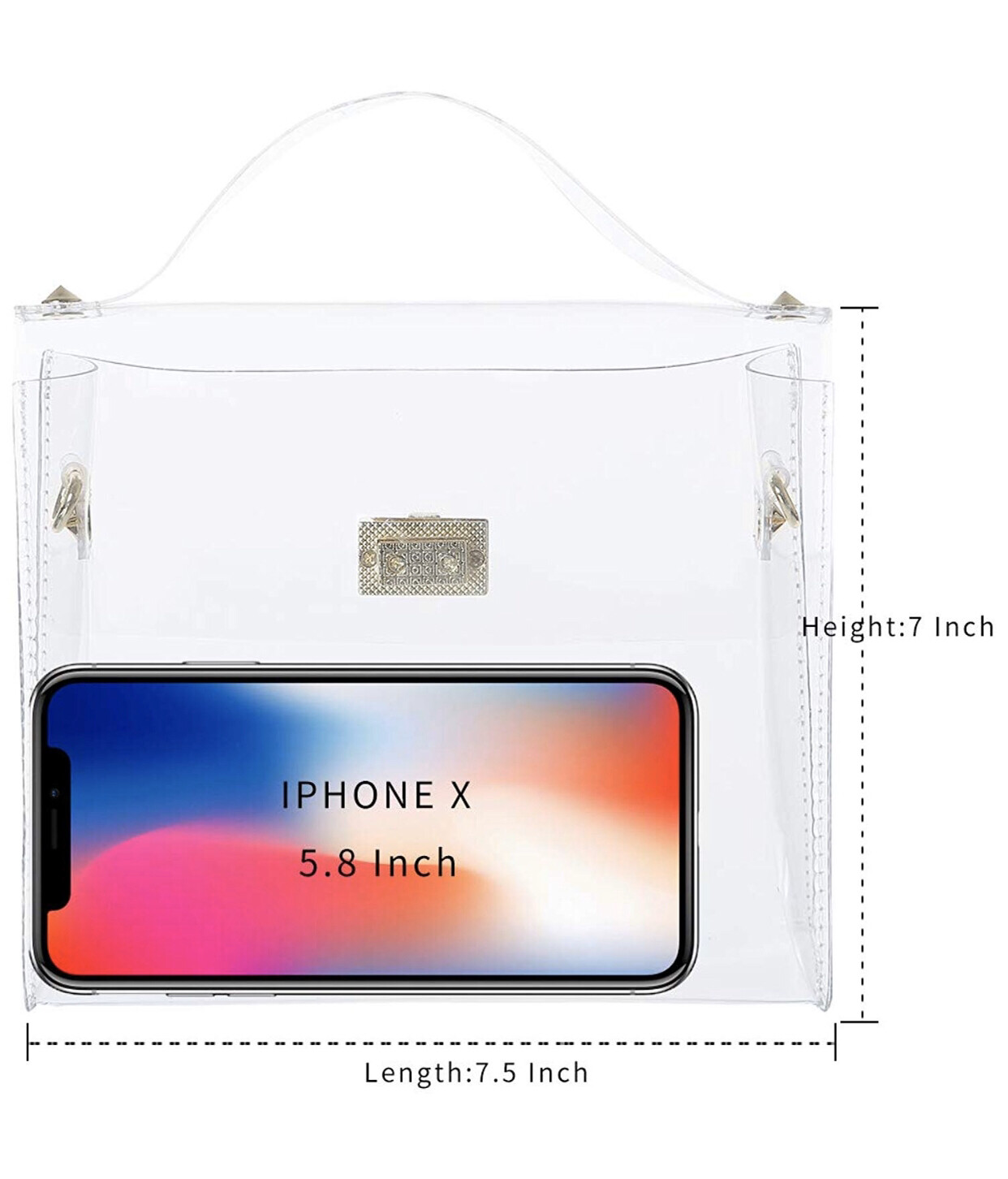 Medium LV Upcycled Stadium Approved Clear Handbag 