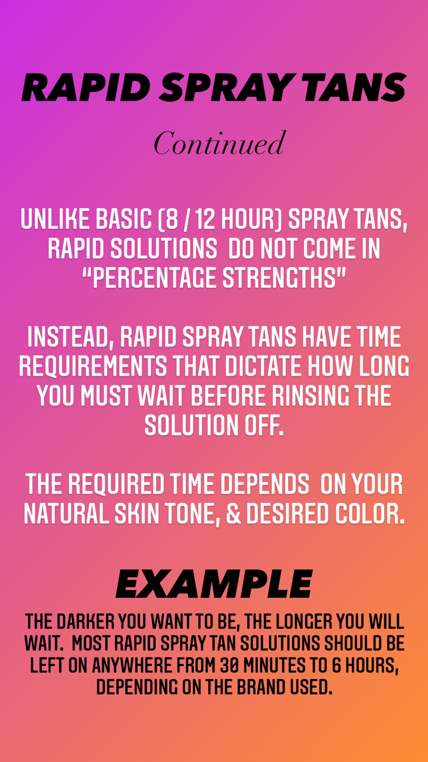 RAPID SPRAY TAN