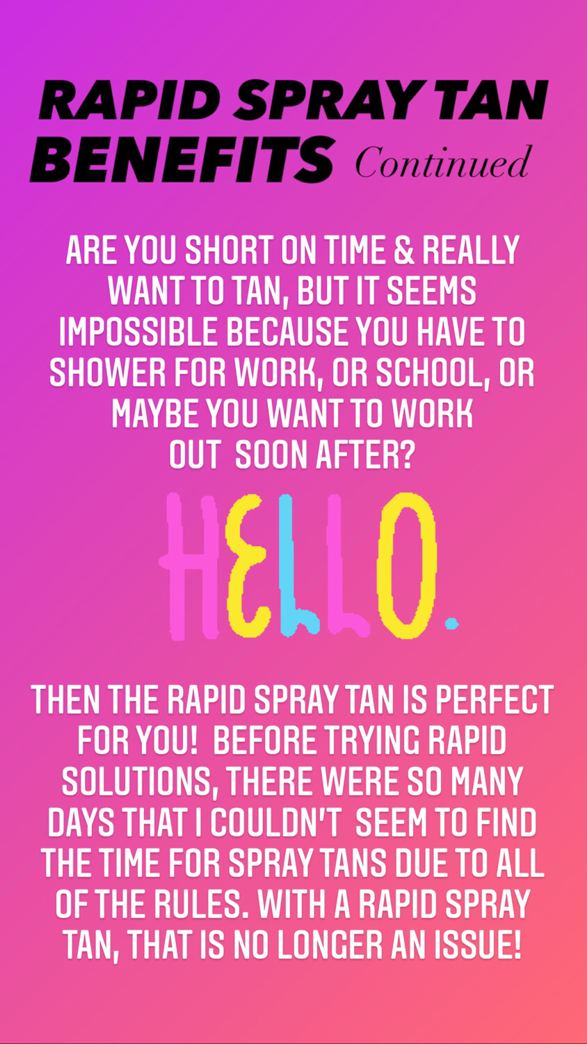RAPID SPRAY TAN