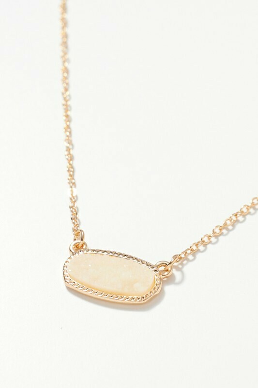 Druzy Pendant Necklace